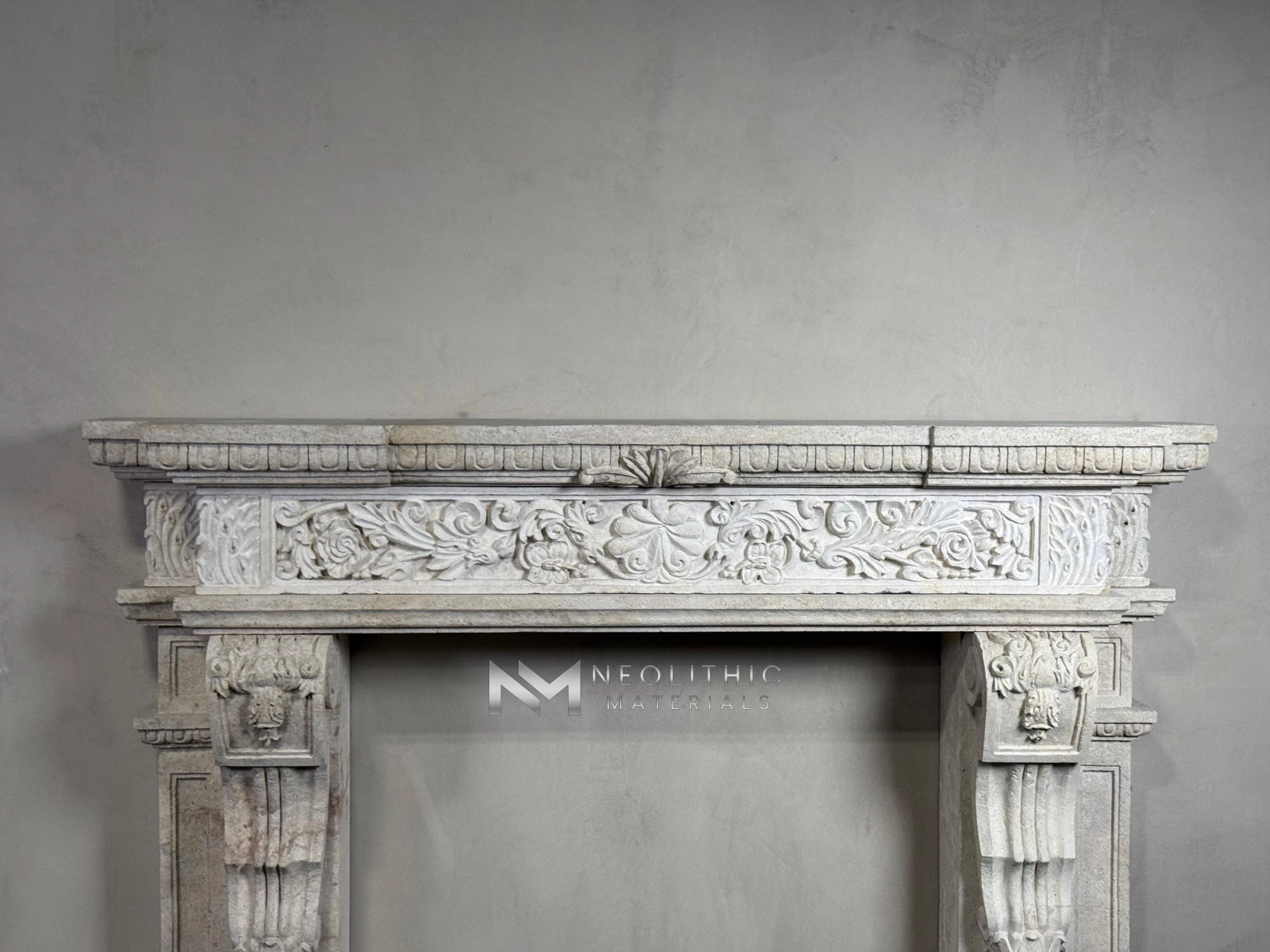 Reclaimed Limestone Mantel - Image 6